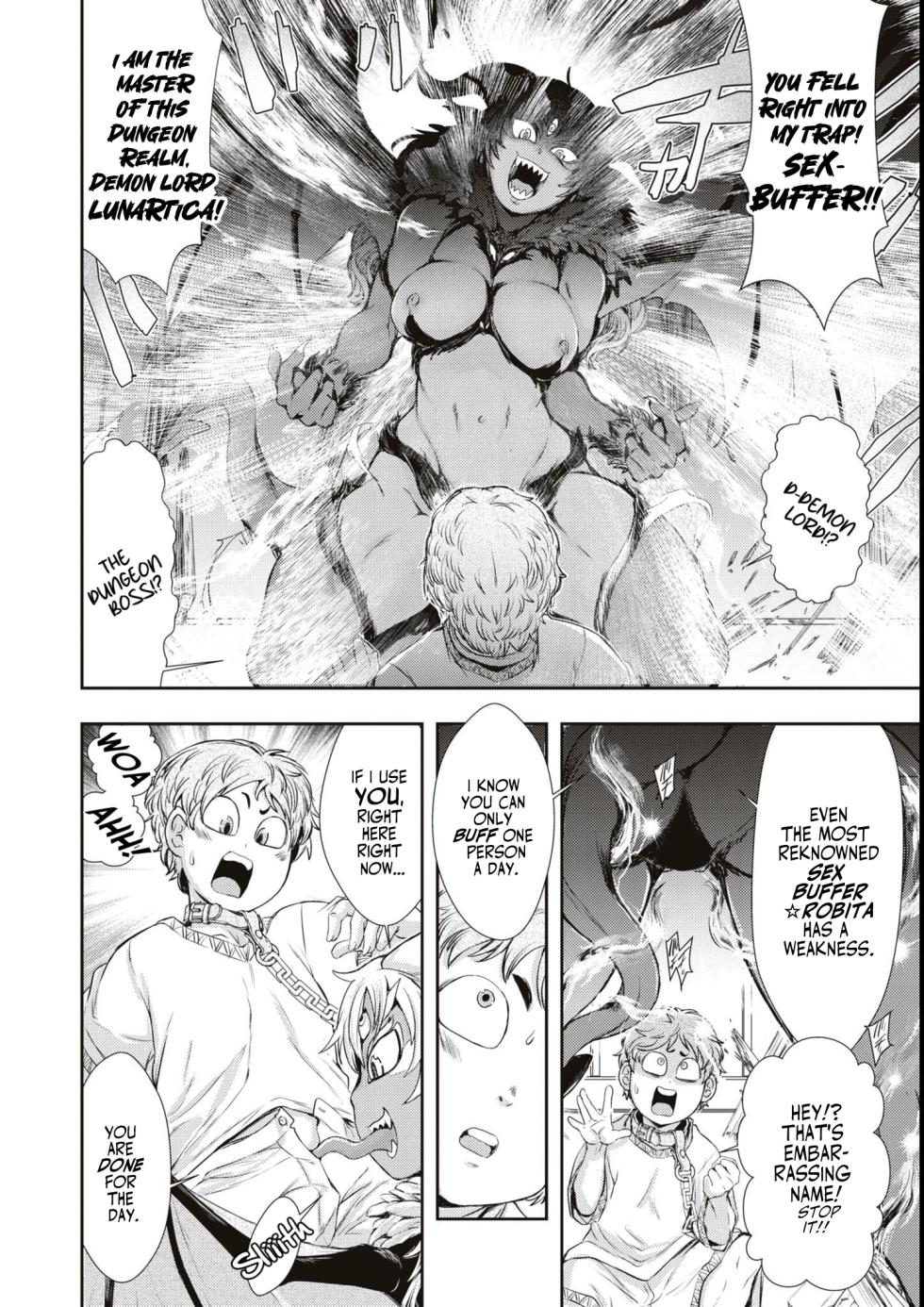 [Sugimura Mugita] Bafutte☆Robita | Buff Me☆Robita  (Eroi Hodo Saikyou!? Dungeon de Sex Musou Anthology Comic) [English] [BBts] - Page 14