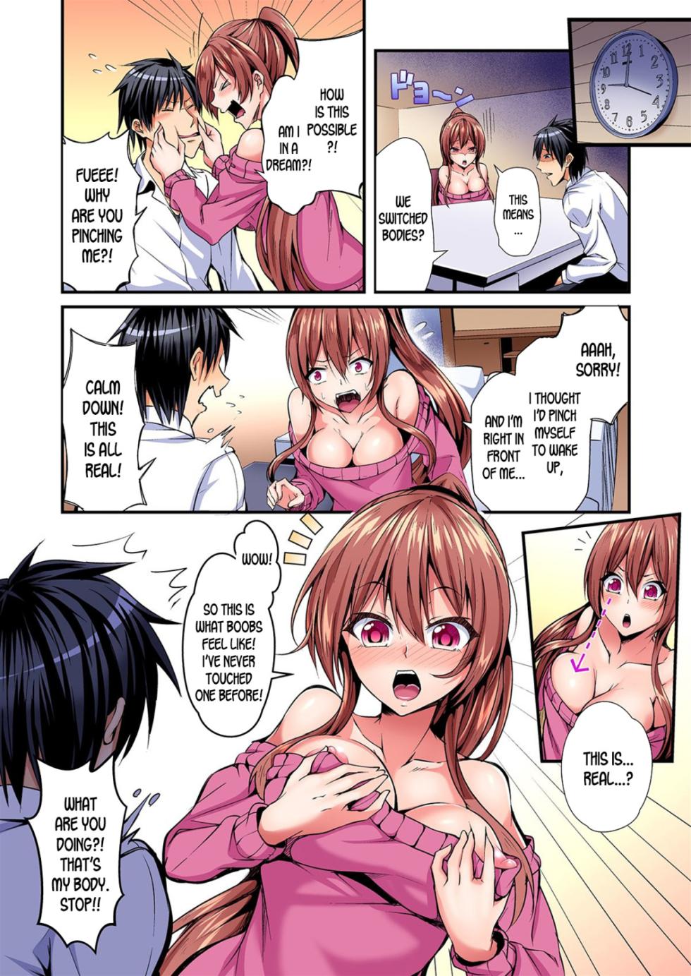 [Suishin Tenra] Irekawatte Dotabata Ecchi! ~Aya-nee no Binkan na Karada ni Ore wa Taerarenai | Switch bodies and have noisy sex! I can't stand Ayanee's sensitive body 1-6 [English] - Page 7