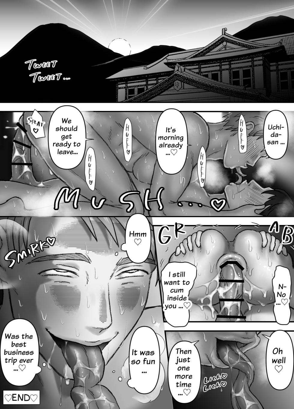 [Onoko Ya Honpo (Kamiwo Akira)] Do Sukebe Kaishain Endou Rannosuke no Shucchou Ryokou | Ran-nosuke, the Dirty Slutty Businessman's Business Trip [English] - Page 35