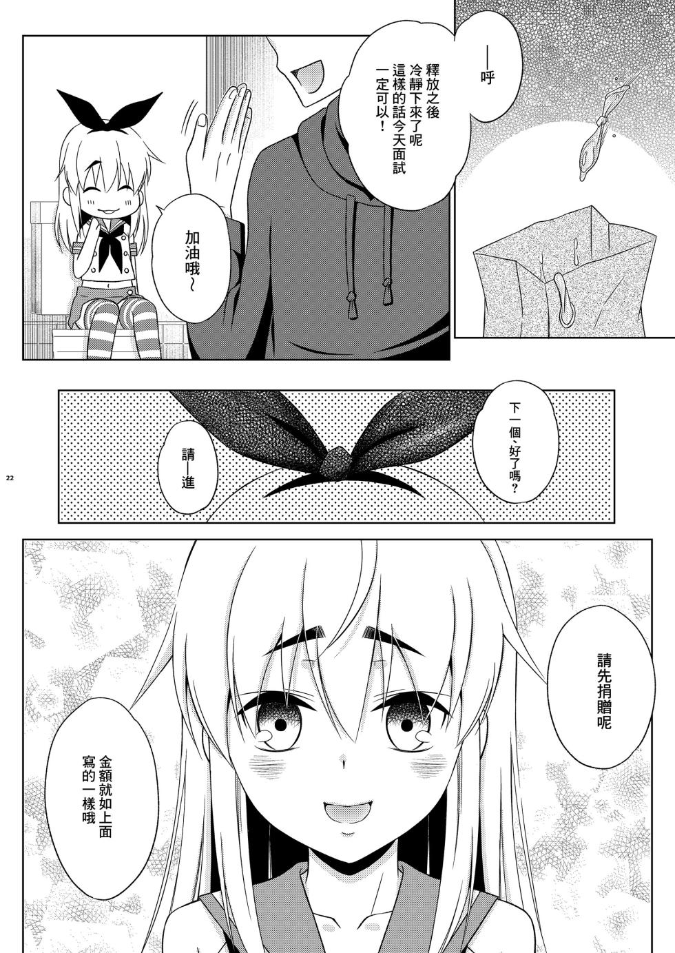 [Mariana Kaikou Kikaku (Mikami Hokuto)]  Shimakaze-kun no Yuuryou Toilet  [Chinese] [打工赚钱汉化男娘本x真不可视] [Digital] - Page 21