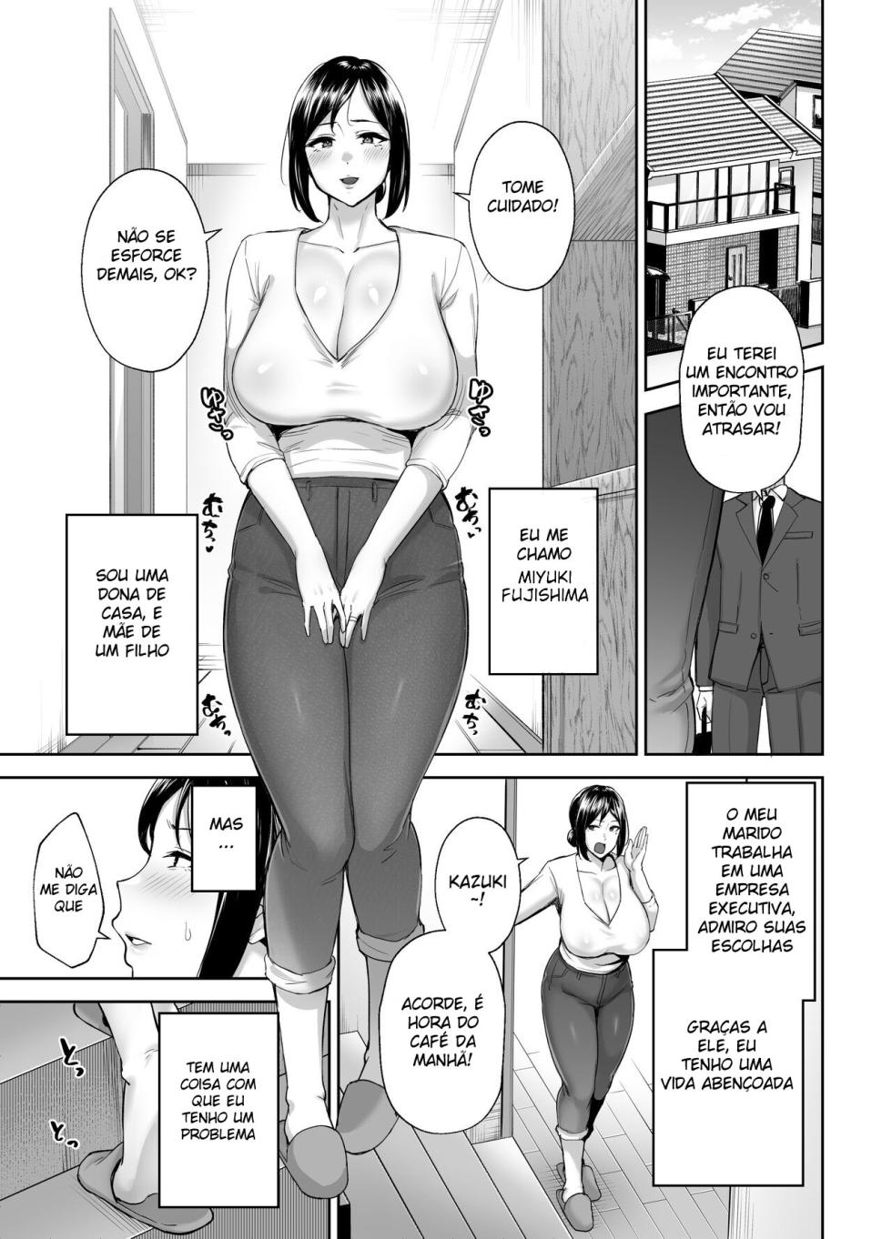 [Golden Bazooka (Gagarin Kichi)] The Closest And Most Erotic Woman To Me Is My Big Breasted Mama Miyuki ~I'm A Mother But I'm Having Trouble Masturbating My Stupid Son~ [Portuguese-BR] - Page 2