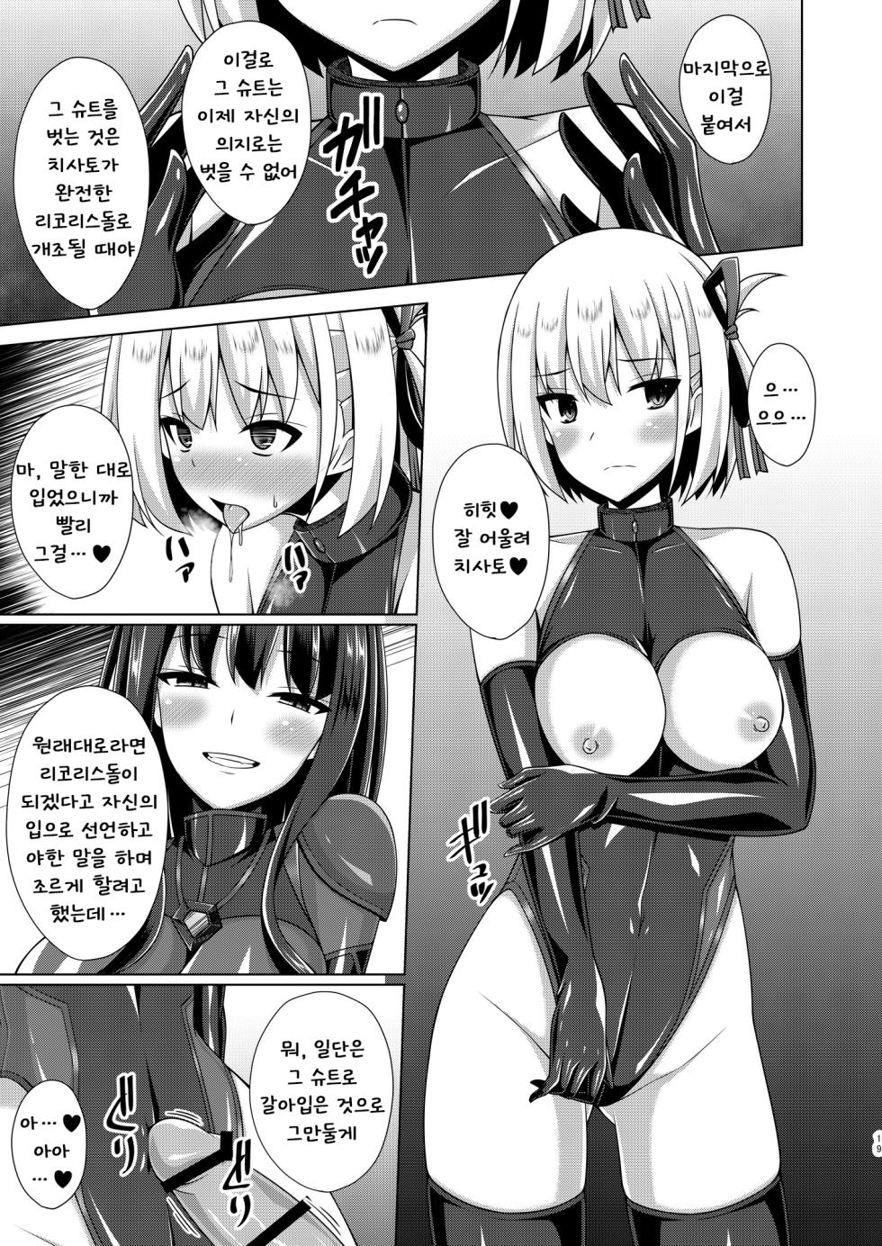 [Imitation Moon (Narumi Yuu)] Higan no Hana wa Midara ni Datsu | 피안의 꽃은 음란하게 타락한다 (Lycoris Recoil) [Korean] [Digital] - Page 19