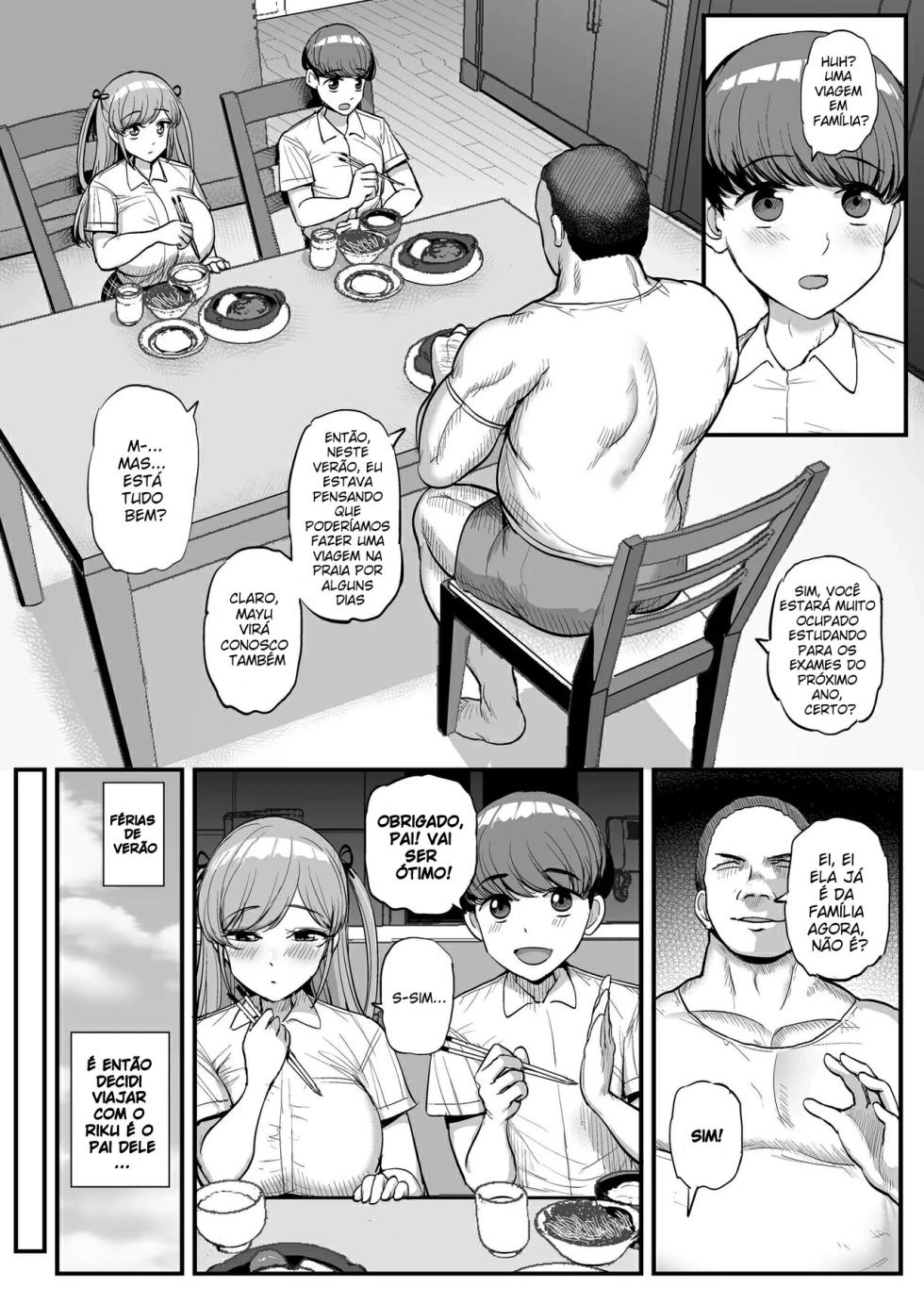 [Sanman Sanzen Koiking (Tyranu)] Minimum Kanojo wa Oyaji no Seidorei -Kazoku Ryokou Hen- | My Petite Girlfriend Is My Dad's Sex Slave ~Family Trip~ [Portuguese-BR] - Page 15