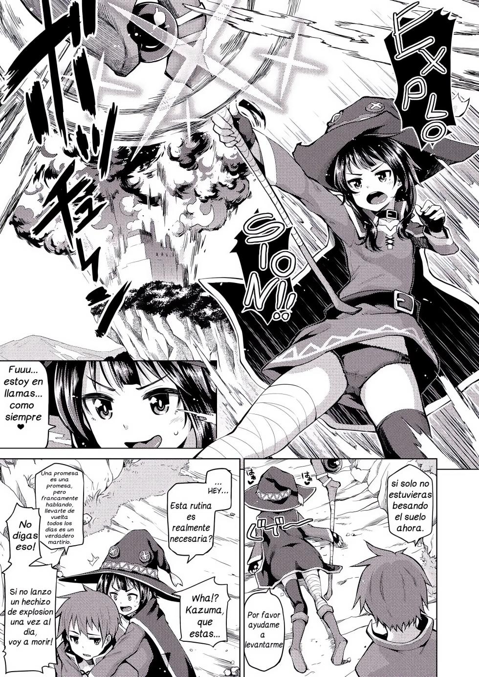 [Tamaya (Nonaka Tama)] Kono Bakuretsu Musume ni Ecstasy o! | Extasis para la chica explosiva (Kono Subarashii Sekai ni Syukufuku o!) [Spanish] [Digital] - Page 3
