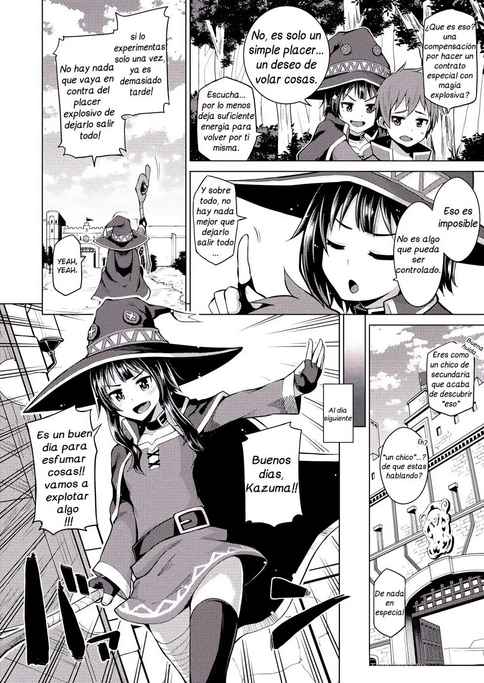 [Tamaya (Nonaka Tama)] Kono Bakuretsu Musume ni Ecstasy o! | Extasis para la chica explosiva (Kono Subarashii Sekai ni Syukufuku o!) [Spanish] [Digital] - Page 4