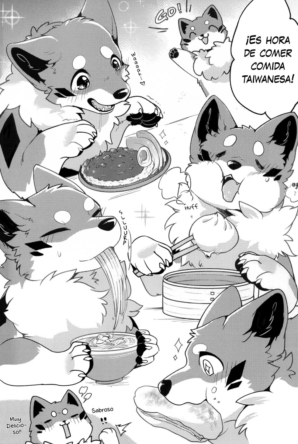 (Infurnity 2022) [Kaiten ParaDOGs (Minaga Tsukune)] Kitsuneinu Taiwan Bishoku Tabi |  Viaje gastronómico de Kitsuneinu a Taiwán [Spanish] [Decensored] - Page 3