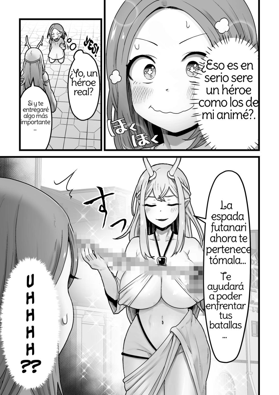 [kitsunekopandanuki (pandanuki)] Yokkyuu Fuman Damegami [Futanari Chinpo Sword] o Sazukemasu. [Spanish] [Amaterasu] - Page 4