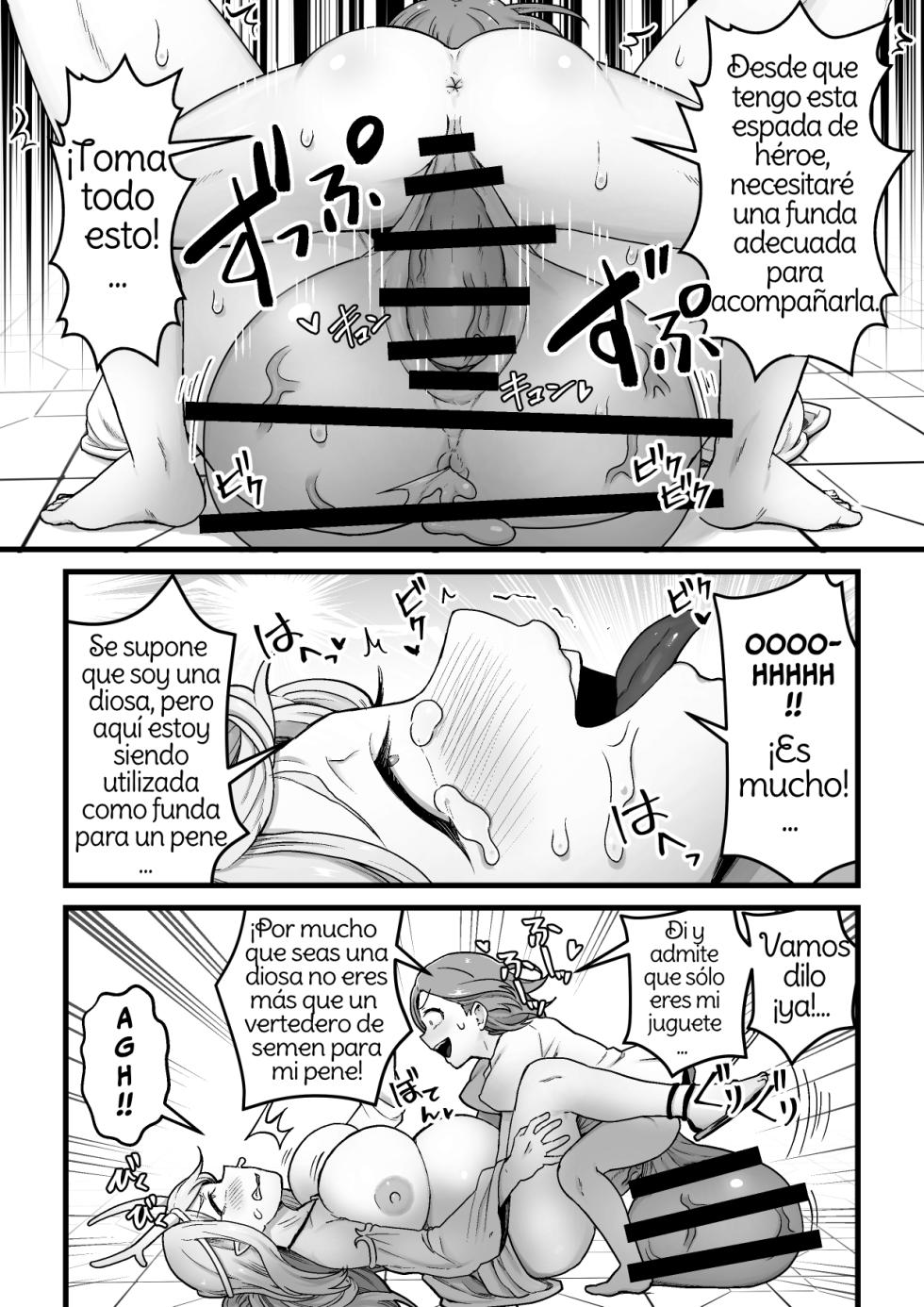 [kitsunekopandanuki (pandanuki)] Yokkyuu Fuman Damegami [Futanari Chinpo Sword] o Sazukemasu. [Spanish] [Amaterasu] - Page 26