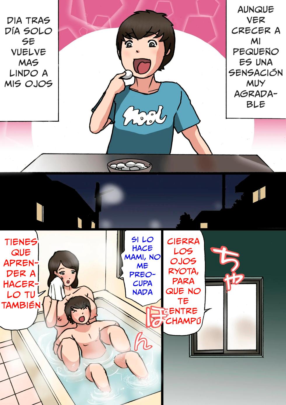 [Shiki Hanana] Okaa-san wa Musuko no Amaenbou o Naoshitai!! | ¡Una madre que quiere curar el mál comportamiento de su hijo! [Spanish] [Cellphone Paranoia Scans] - Page 3