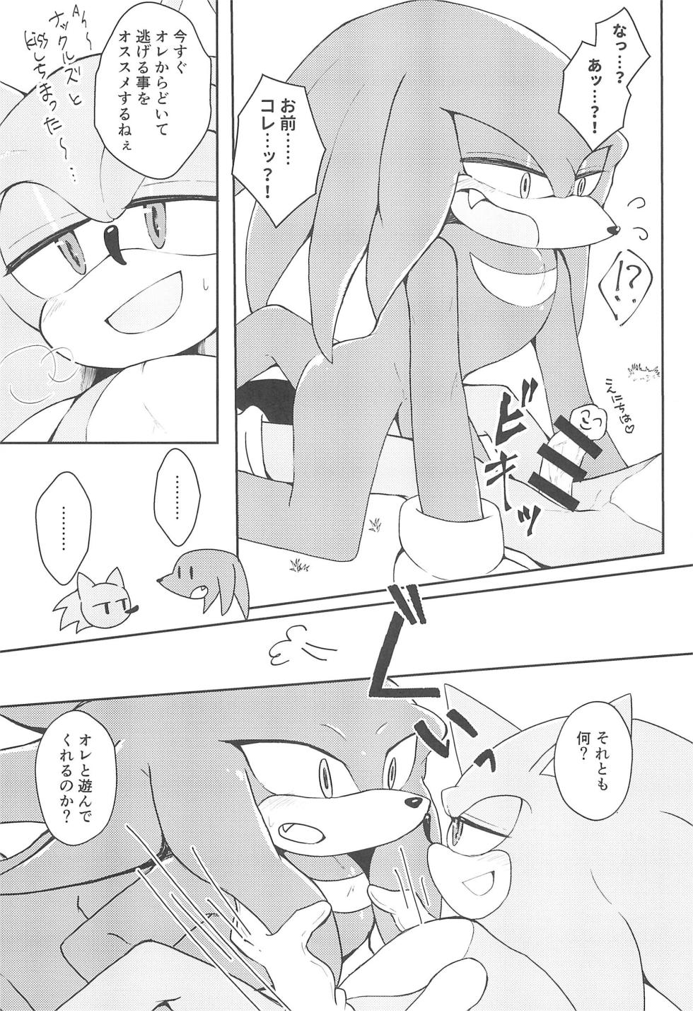 (Sega no Game wa Sekaichi System 18) [Great Escape! (kot)] Hatsujouki o Mukaeta no de Angel Island ni Hinan shitekita (Sonic the Hedgehog) - Page 13