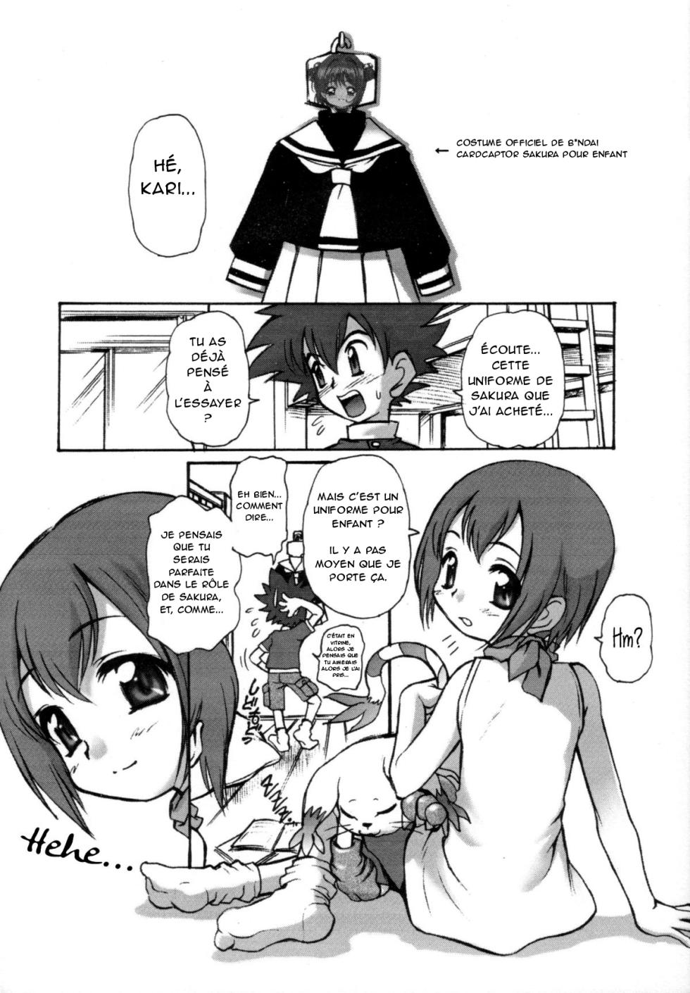 (SC19) [INFINITY-FORCE (Mercy Rabbit)] Onii-chan to Issho (Digitama 05) (Digimon Adventure) [French] [Hadess] - Page 5