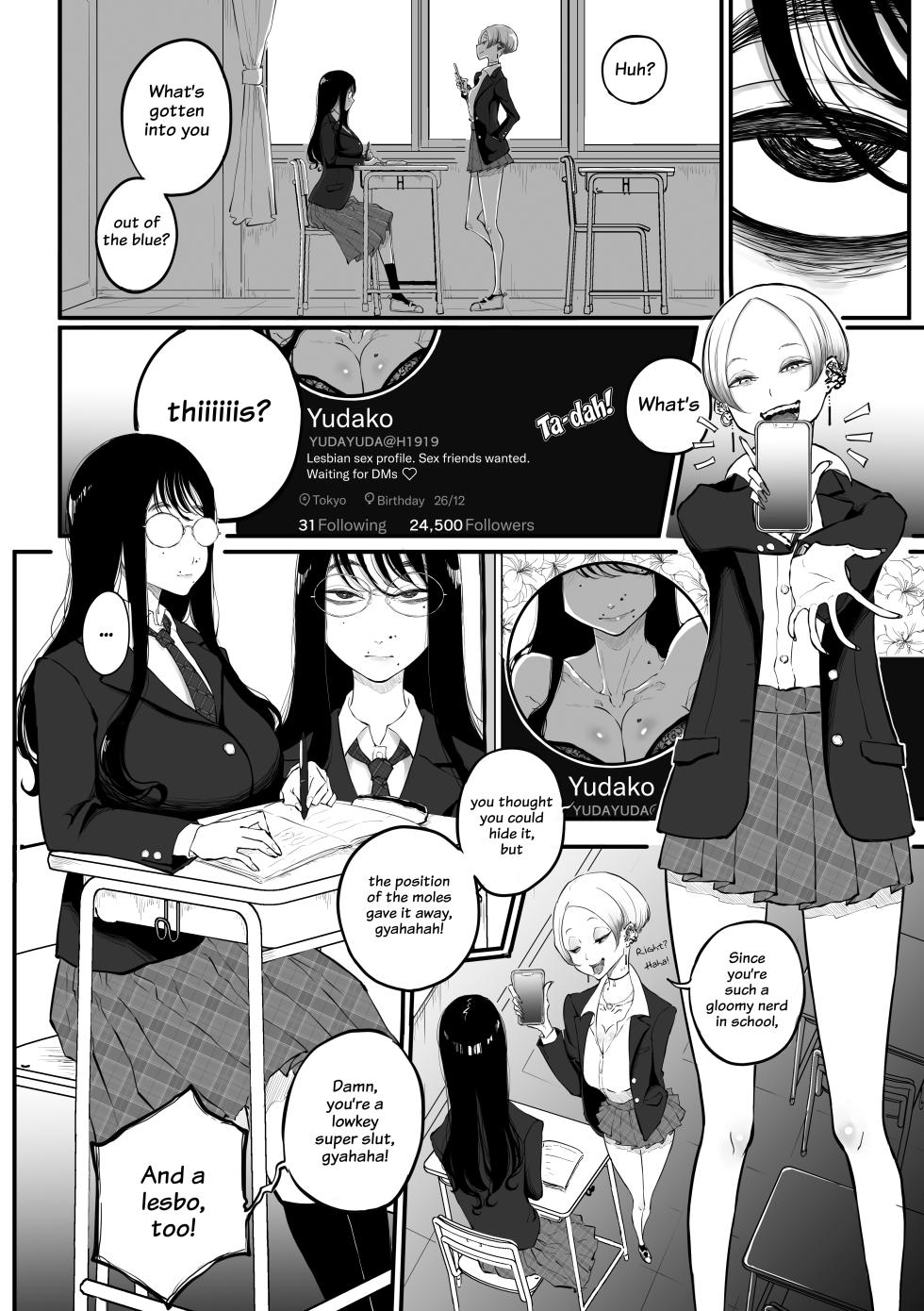 [Pandacorya] The Gyaru Who Mocked a Nerd After Discovering her Secret Account [English] [YuriYaku] [Digital] - Page 2