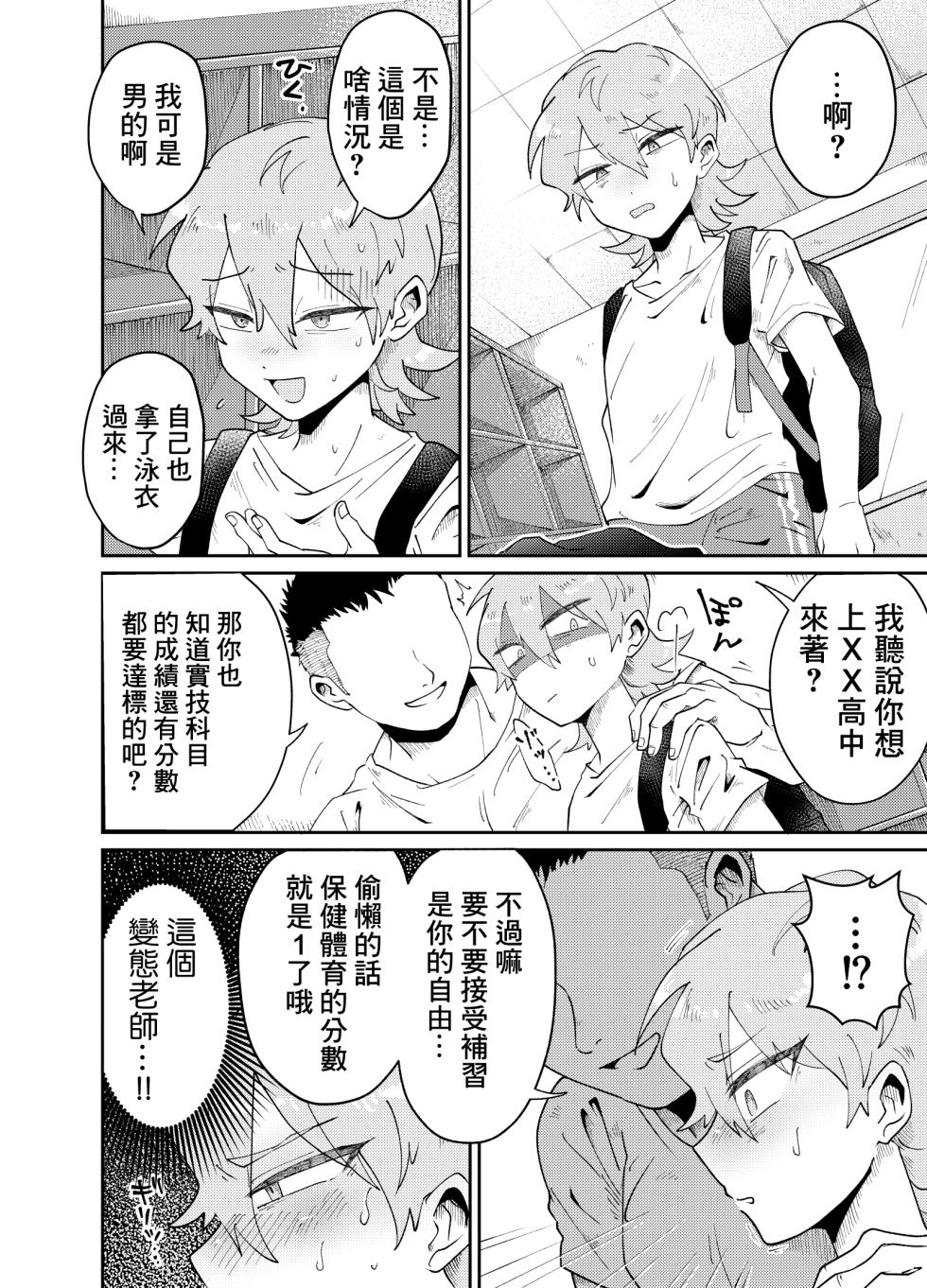 [blue lung] Namaiki Oshiego ni Sukumizu Kisete Kobetsusei Shidou! | 強迫囂張的學生穿上校園泳衣進行個人性指導！ [Chinese] - Page 4