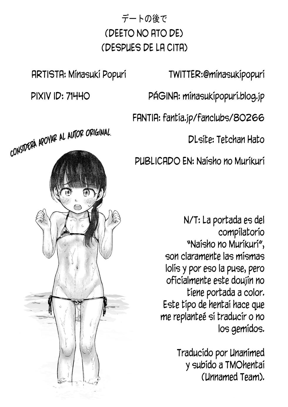 [Minasuki Popuri] Despues de la cita (Naisho no Murikuri) [Spanish] - Page 26