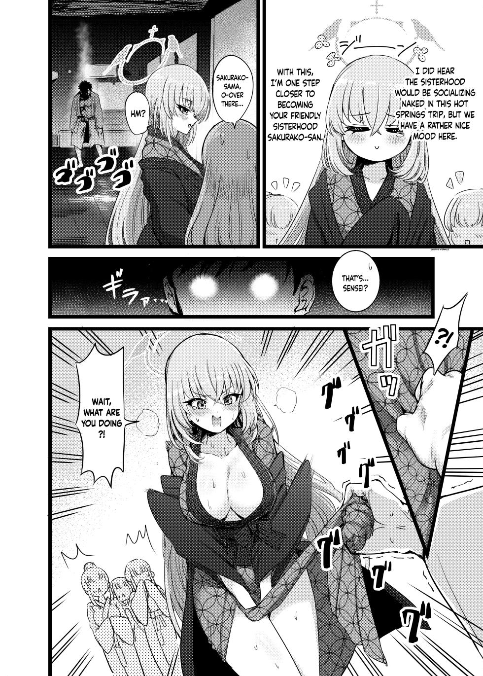 [Hannari Ashigaru (pizzasi)] Yukemuri Biyaku Jiken!! Tatakae!! SEX Avengers!! | The Hot Springs Aphrodisiac Incident! Fight on, SEX Avengers!! (Blue Archive) [English] [Douzo Lad Translations] [Digital] - Page 7