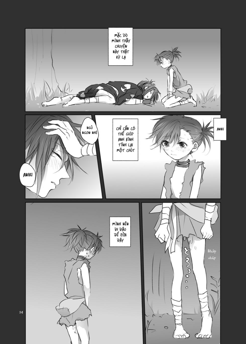 [Zenda ni Arase Tama e (Zen)] Aniki no Karada no Ichiban Chikaku. | Lần đầu thân mật cùng cơ thể của Aniki (Dororo) [Vietnamese Tiếng Việt] [Digital] - Page 13