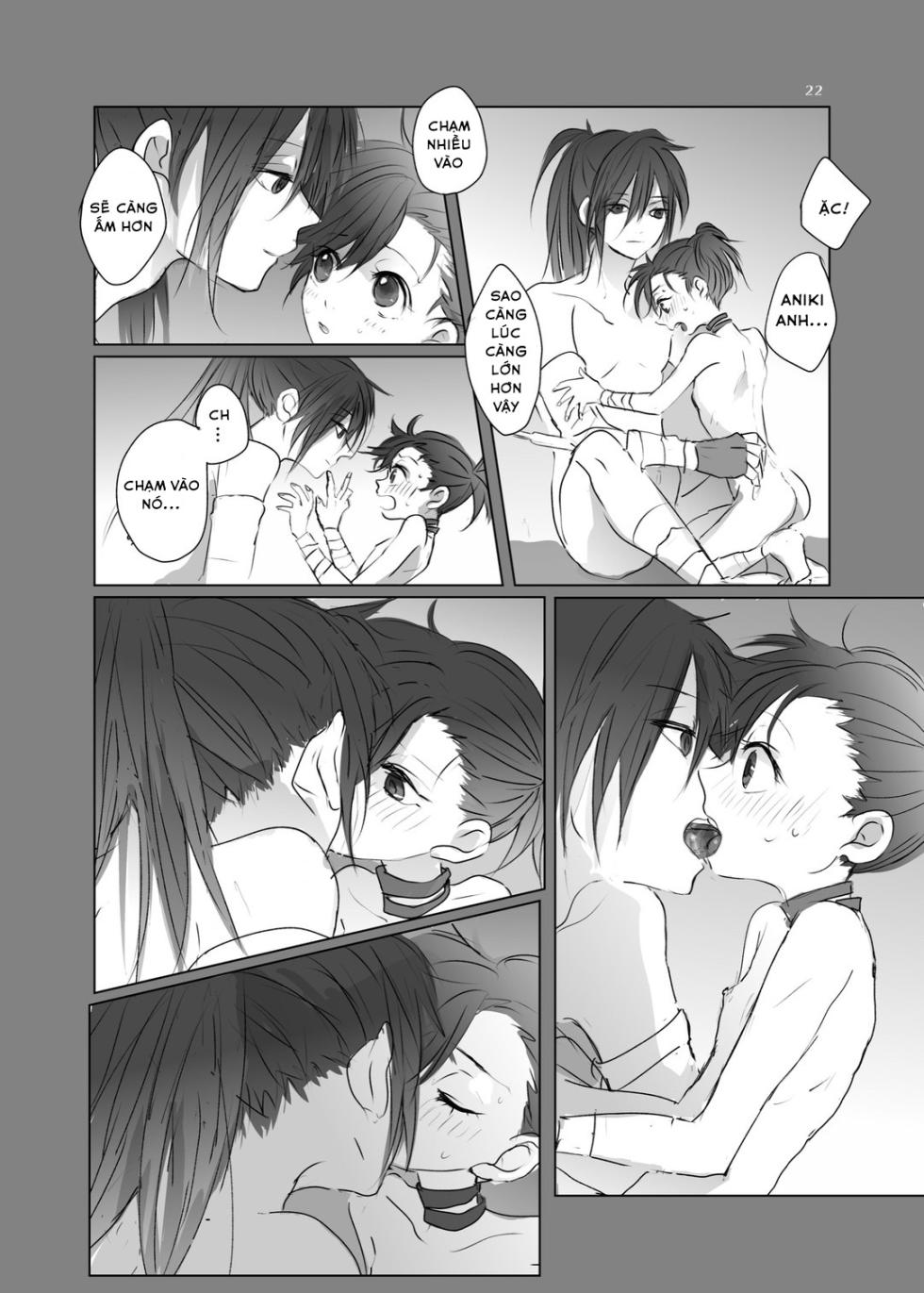 [Zenda ni Arase Tama e (Zen)] Aniki no Karada no Ichiban Chikaku. | Lần đầu thân mật cùng cơ thể của Aniki (Dororo) [Vietnamese Tiếng Việt] [Digital] - Page 21