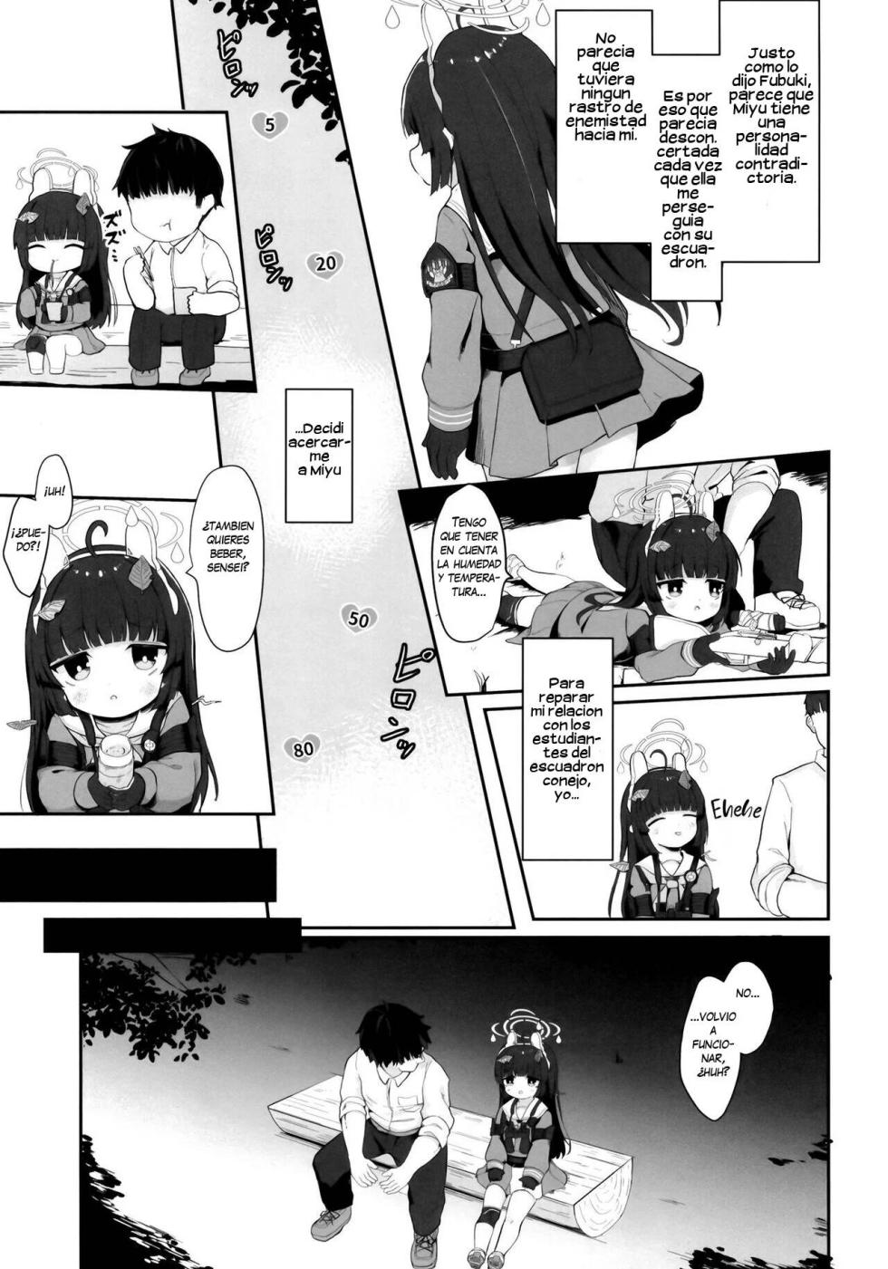 (C102) [Mugichoko Store (Mugichoko)] O o Furu Usagi wa Tatakareru | The Rabbit that Wags its Tail Gets Cuddles! (Blue Archive) [Spanish] - Page 10