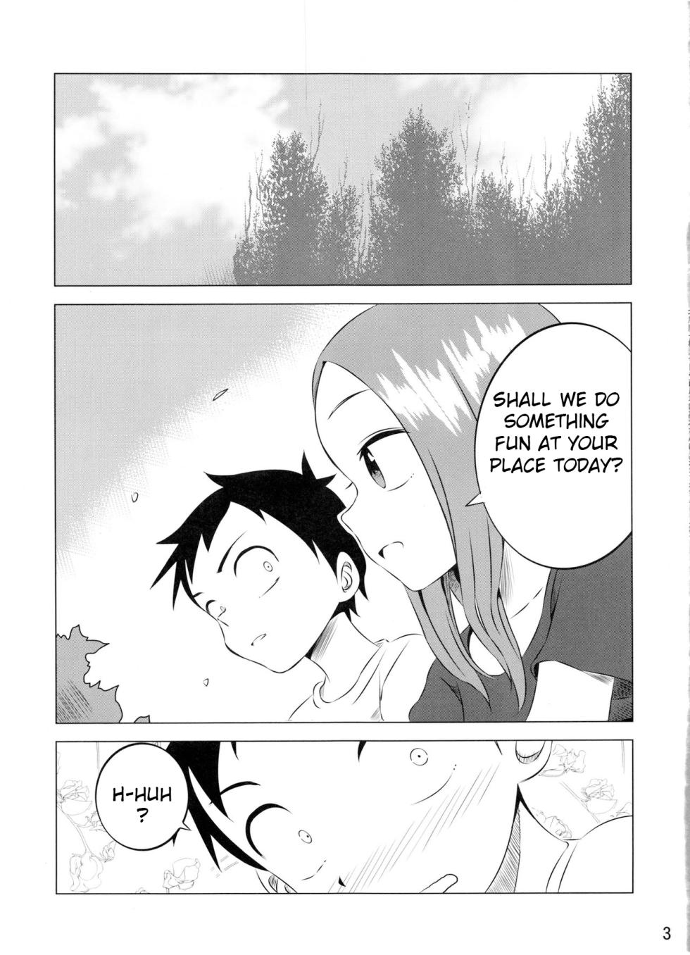 (COMIC1☆11) [Kakohimenoutuwa (Yuumazume)] Kyou mo Nishikata-kun wa Takagi-san ni Misukasareteru 3 (Karakai Jouzu no Takagi-san) [English] [Leopold II Scans] - Page 3