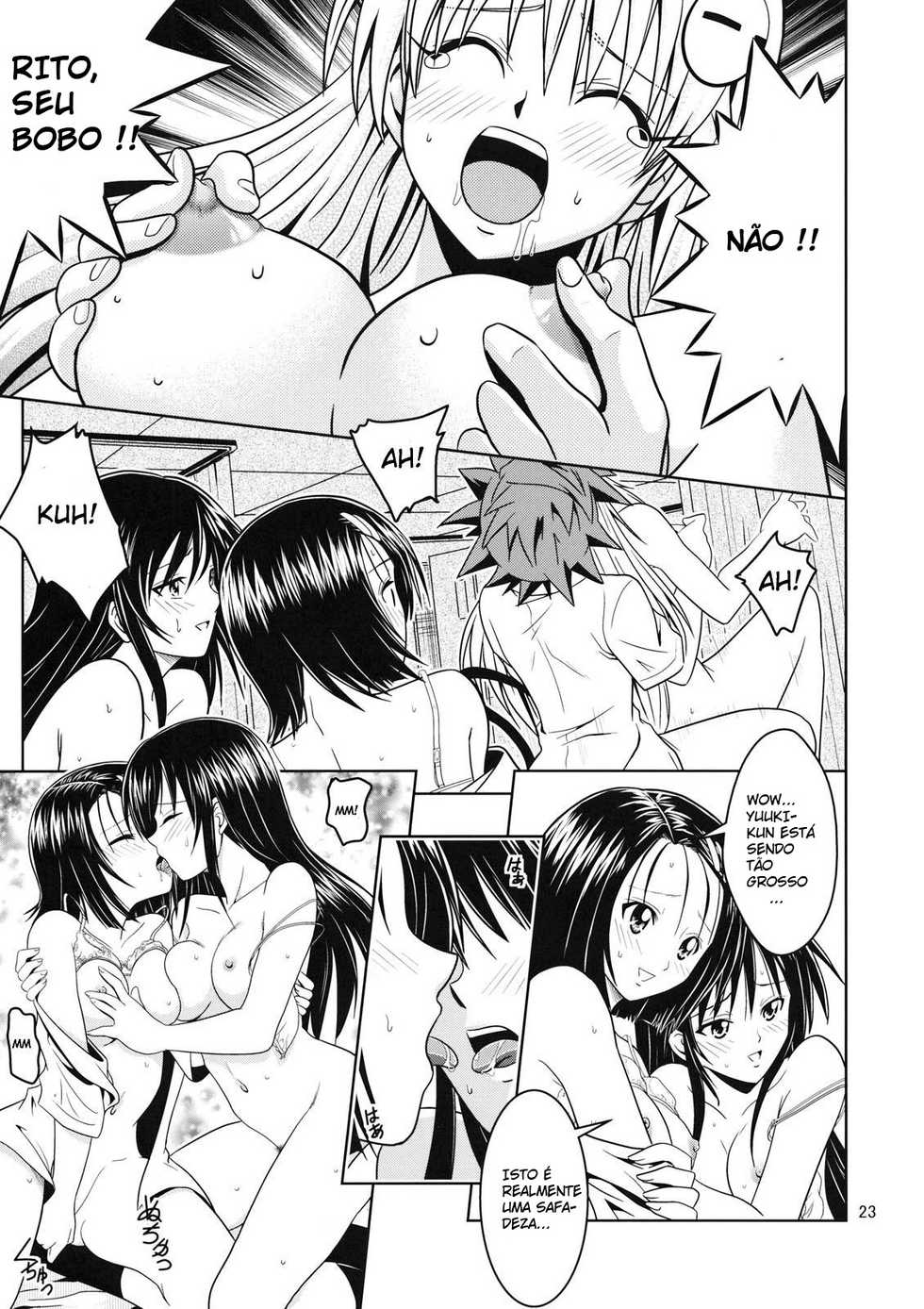 [Gangontou (Fukori)] Anoko-tachi ga Taihen na Koto ni Nattemasu 2 (To LOVE-Ru) [Portuguese-BR] [Crono Strife] - Page 22