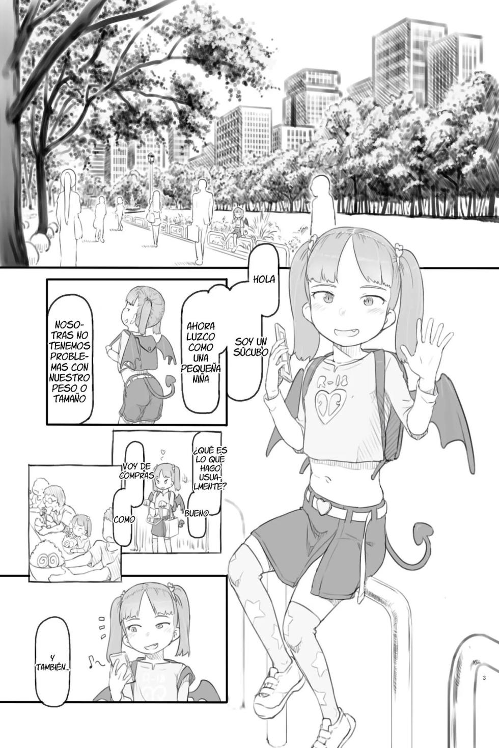 [Kuromahou Kenkyuujo (Nukaji)] Mesugaki Succubus o Wakaraseru | Getting To Know a Young And Horny Succubus [Spanish] [Digital] - Page 2