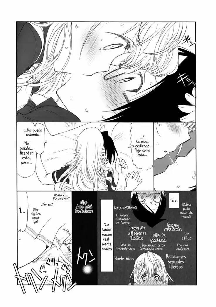 (C93) [UROBOROS (Utatane Hiroyuki)] Sensei wa Seisou ga Dekinai | Teacher Can't Clean Up (Bokutachi wa Benkyou ga Dekinai) [Spanish] - Page 9