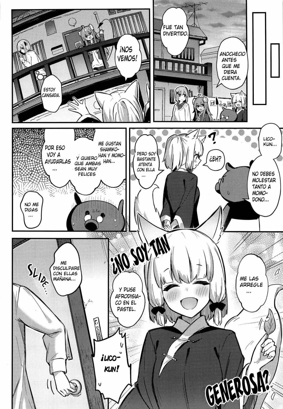 (Natsu no Doujinsai 2022) [Bochi Bochi no Ki (Borusiti)] Momo-chan Yamiochi shita!? (Machikado Mazoku) [Spanish] - Page 9