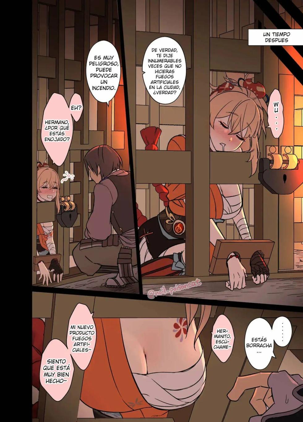 [Dokuneko Noil] Deisui Shita Yoimiya ni Warui Koto o Suru Hanashi | A Story Of The Bad Things I Did To A Drunken Yoimiya (Genshin Impact) [Spanish] - Page 3