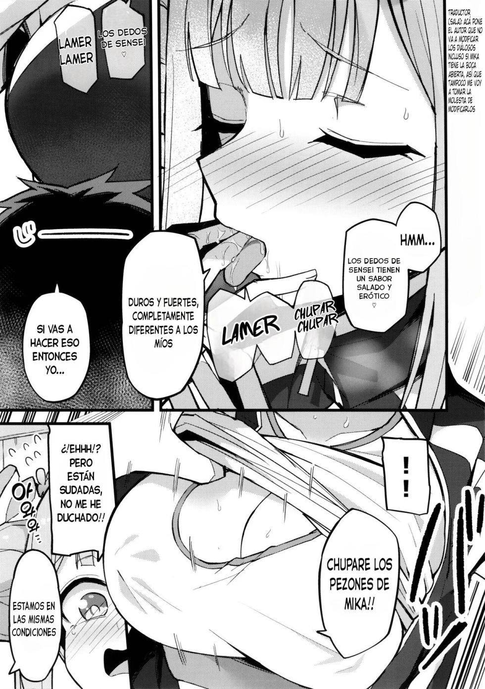 (C102) [Miracle Burn (Himiya Zyo-zu)] Mika, Koe Osaete. (Blue Archive) [Spanish] - Page 10