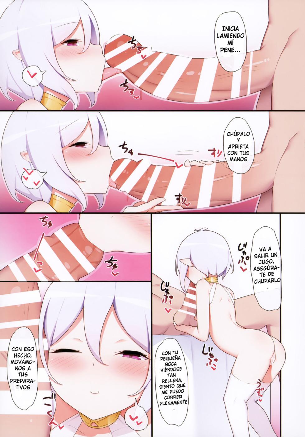 (C97) [Higedokoro (Alapi)] Bunshin shita Kishi-kun ga, Kokkoro to Shiori o Mederu Hon | A book about making love to Kokkoro and Shiori with my shadow clones (Princess Connect! Re:Dive) [Spanish] - Page 12