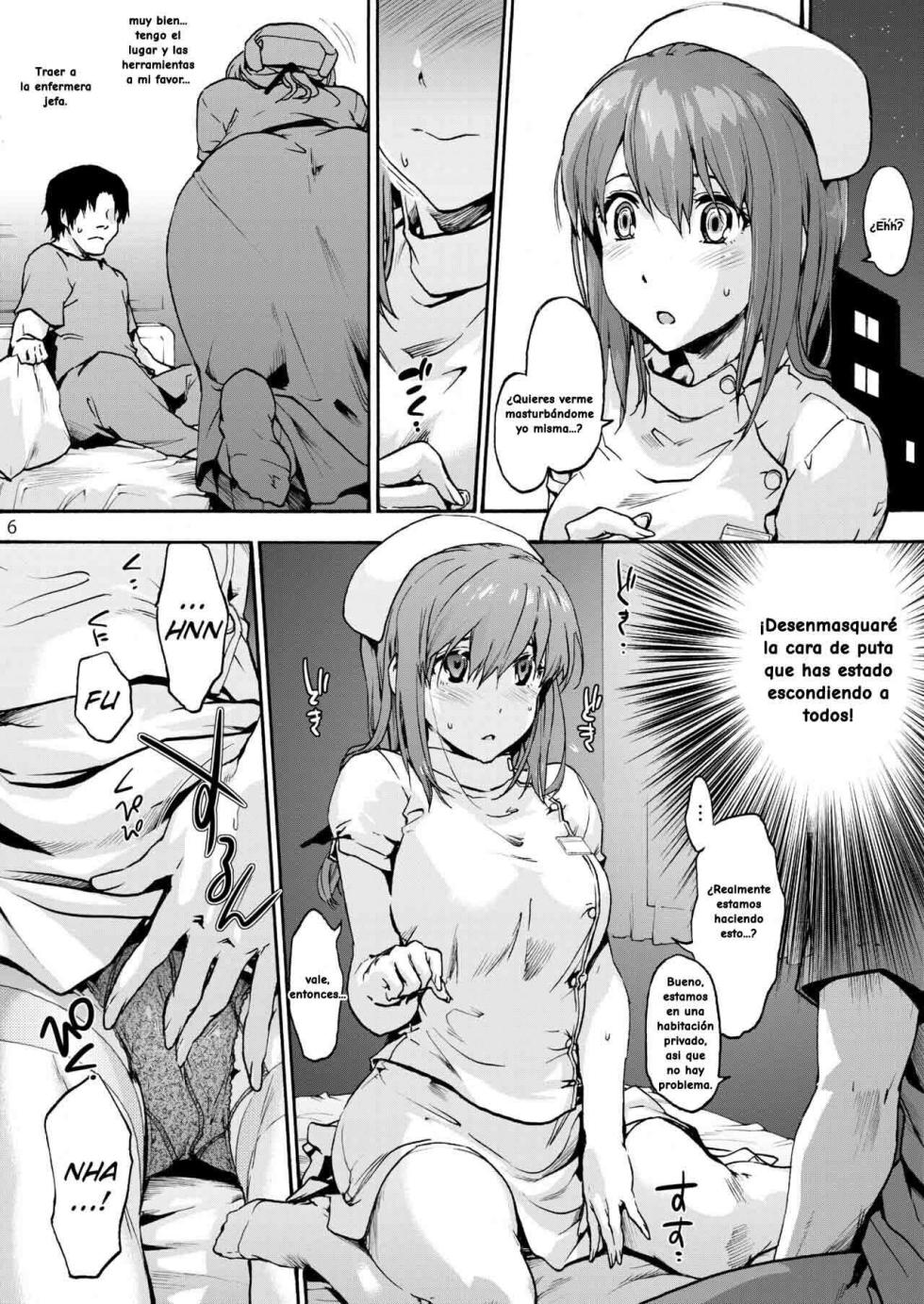 [Onsoku Ubaguruma (Uba Yoshiyuki)] Miyasaka Byouin 2: Iyashi no Morie-san | Miyasaka Hospital: The Healing Morie-san [Spanish] - Page 7