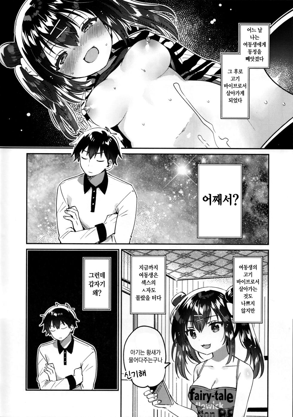 (C103) [squeezecandyheaven (Ichihaya)] Imouto to Nazo no Niku Vibe (Ore) | 여동생과 수수께끼의 고기 바이브(나) [Korean] - Page 6