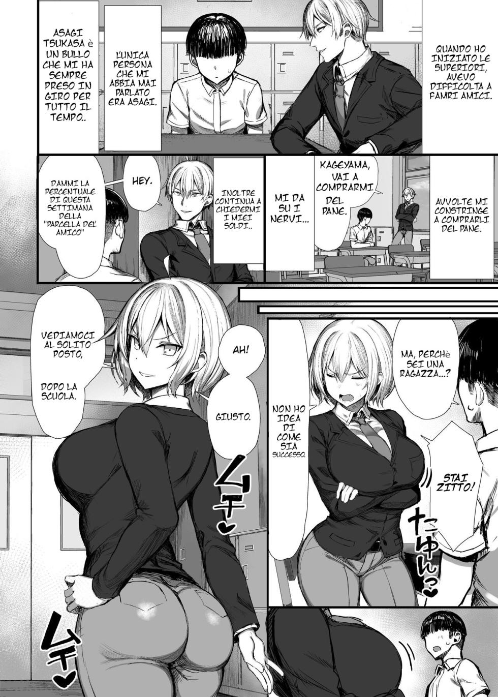 [MOSQUITONE. (Great Mosu)] Jjimekko, Onna ni Naru. | Il mio Bullo è diventato una Ragazza. [Italian] [Decensored] [Digital] - Page 5