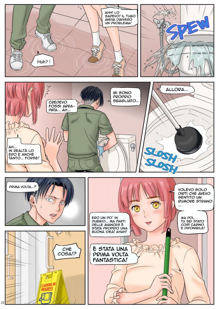 [Yamakuwa Amago] Souji o Shiteitara JK ni Benjo ni Tsurekomareta. | L' Inserviente (Shingeki no Kyojin) [Italian] [Digital] - Page 30