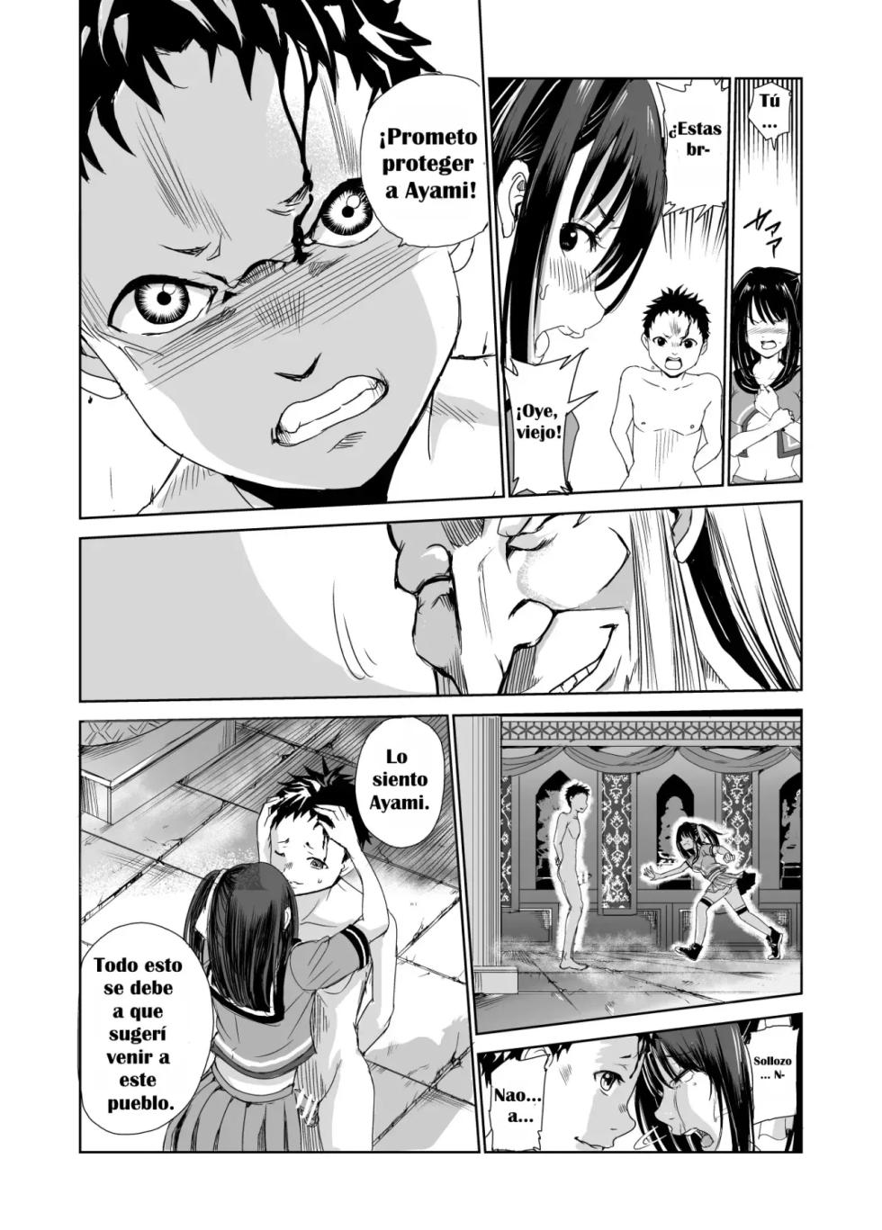 [Raid Socks (Tricky)] Tsuyagari Mura 1 ~Kareshi o Mamoru Tame Hikyou no Mura de Kyousei Gohoushi & NTR Sex~ [Spanish] [ArcoirisNeon] - Page 25
