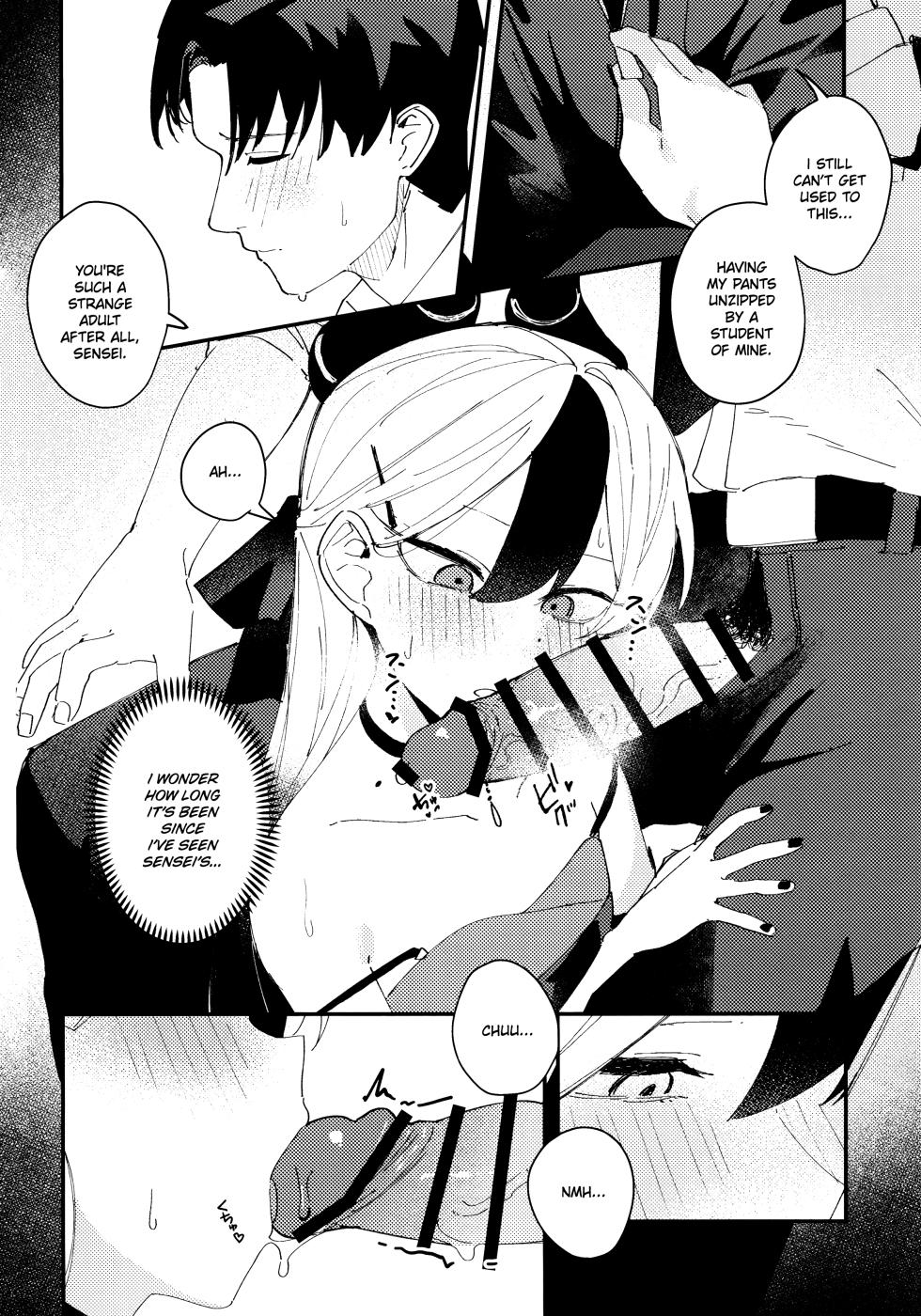 (Sensei no Archive 11) [Tosen Heavy Industry (Fataaa)] Otona-tic ni Bitter-sweet - Bitter-sweet, Grown-up-ishly (Blue Archive) [English] [DAJI's TLs] - Page 13