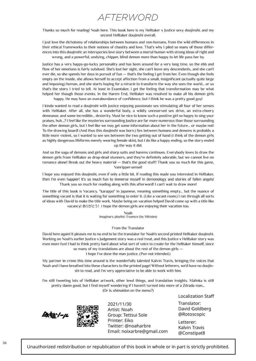 [Tettsui Sole (Noah)] VACANCY (Helltaker) [English] - Page 35