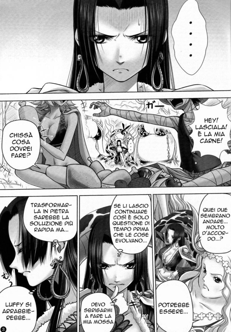 (C84) [Mikenekodou (Muten)] Hebi Hime-sama to Warui Mushi | La Furia di Boa Hancock (One Piece) [Italian] - Page 2