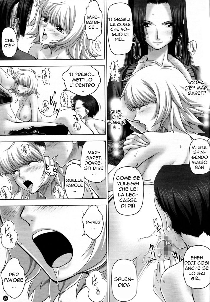 (C84) [Mikenekodou (Muten)] Hebi Hime-sama to Warui Mushi | La Furia di Boa Hancock (One Piece) [Italian] - Page 26