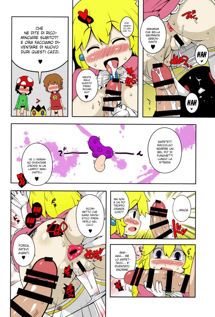 (C87) [Watosato (Sugiura Sen)] SUPER BITCH WORLD | Peach Cerca Cazzi (Super Mario Brothers) [Italian] [Colorized] - Page 13