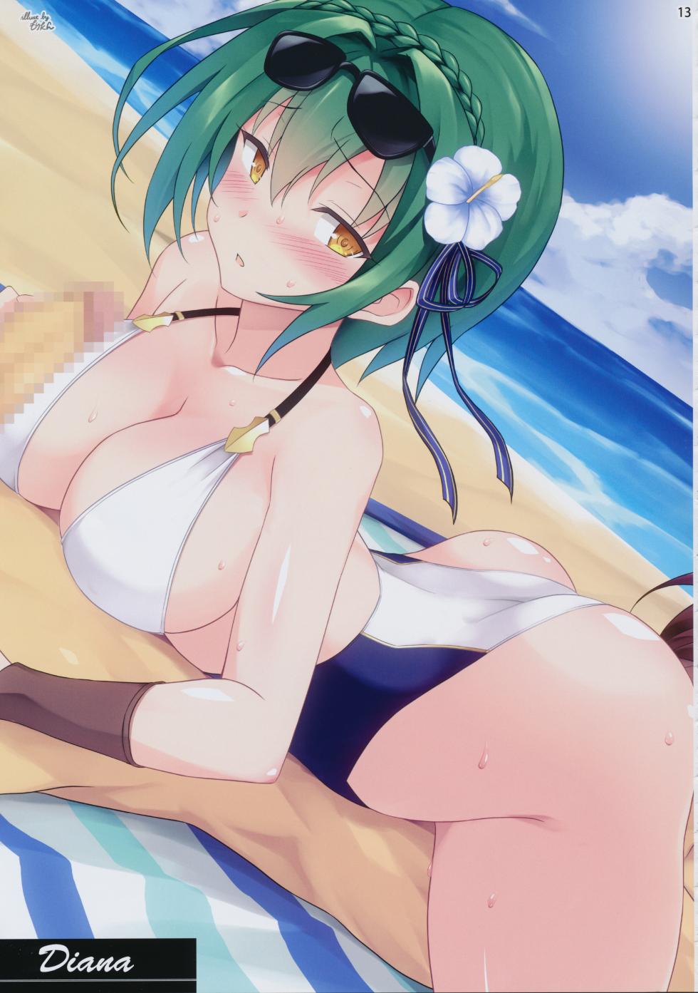 (GW Chou Doujinsai) [Uribox (Moritan, Yasaka Minato)] Millennium Vacation Moritan & Yasaka Minato Illust Shuu (Sennen Sensou Aigis) - Page 12