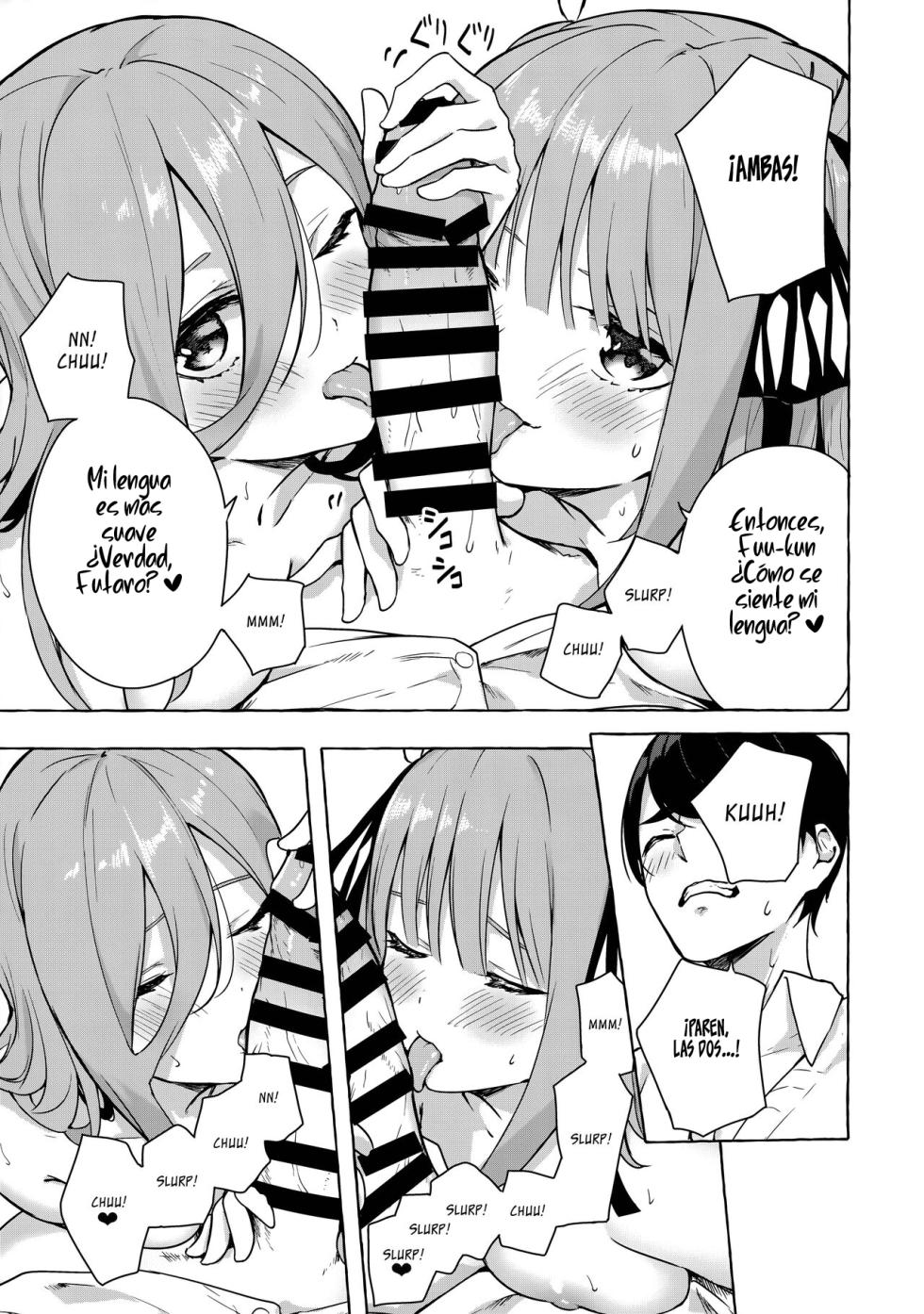 (C99) [Sawaraya Shoten (Sahara Gensei)] Nitoubun de Ii yo ne (Gotoubun no Hanayome) [Spanish] [Eva Hub] - Page 12