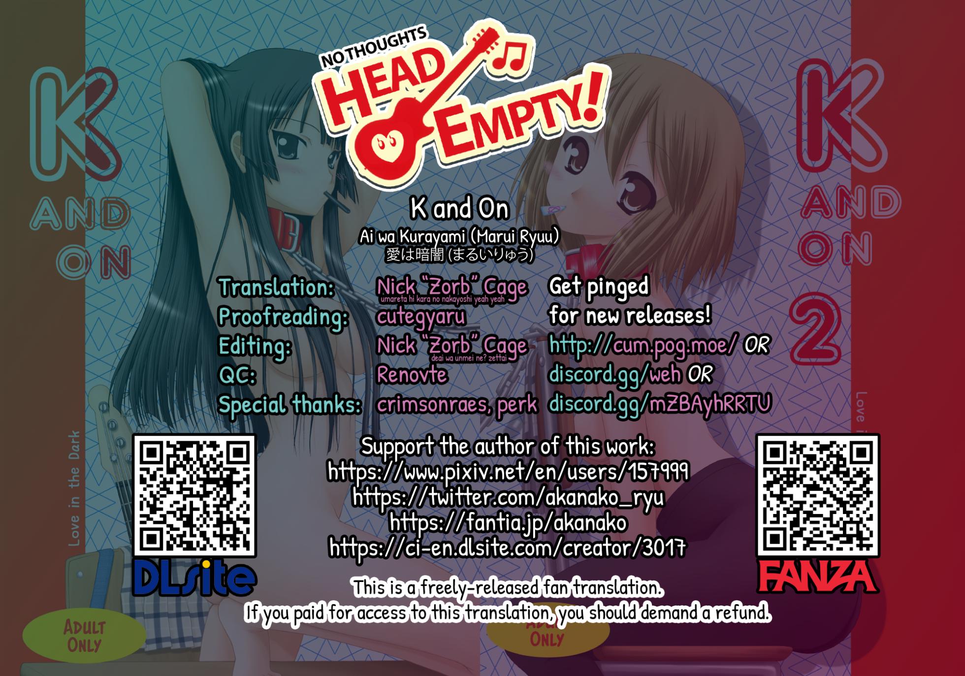 [Ai wa Kurayami (Marui Ryuu)] K de ON | K AND ON (K-ON!) [English] [head empty] [Digital] - Page 22
