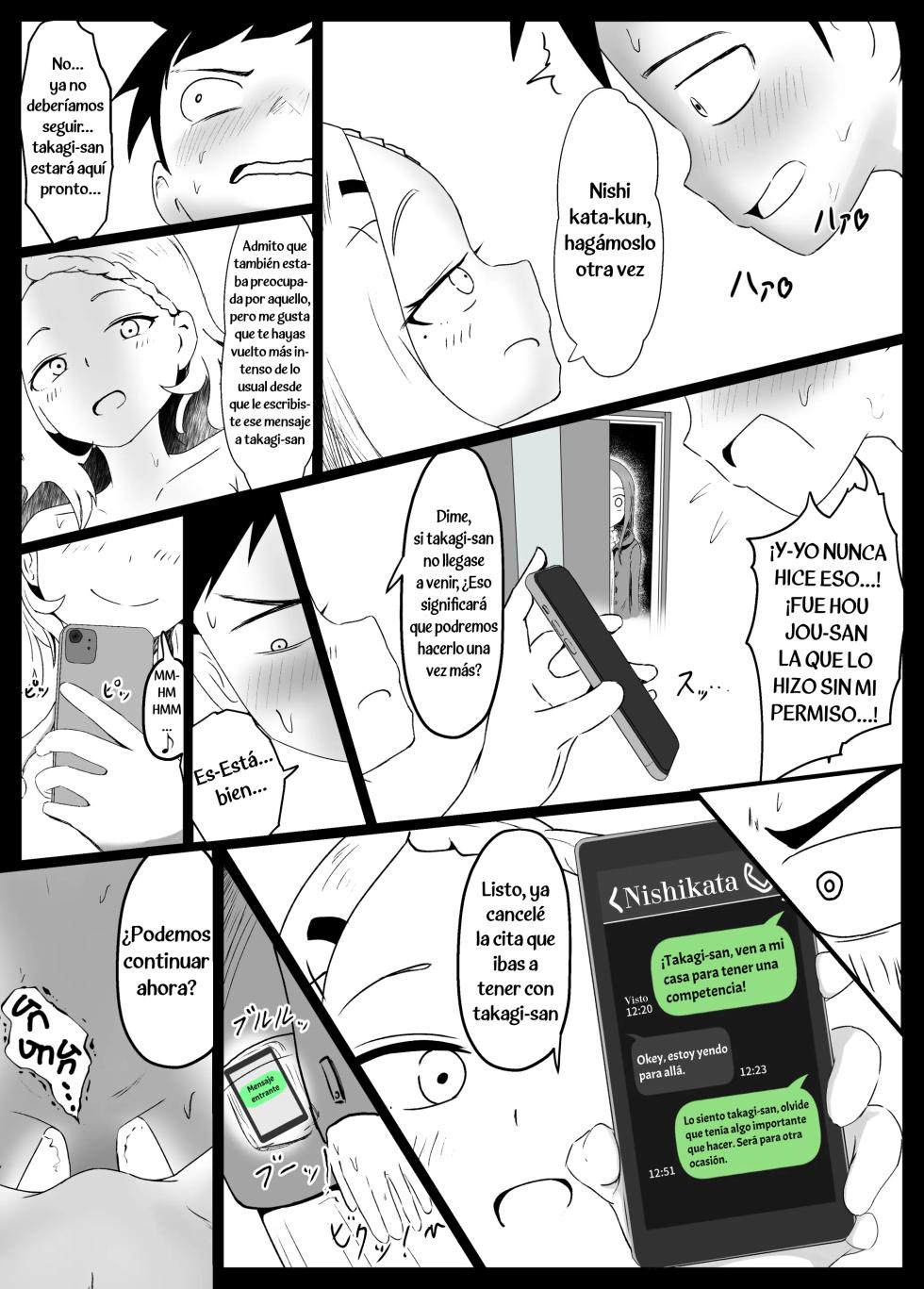 [Jakky] Houjou-san ni Nishikata o Netorareru Takagi-san | Houjou-san logra que Nishikata vuelva cornuda a Takagi-san  (Karakai Jouzu no Takagi-san)  [Spanish] [EL SEMEN] - Page 11