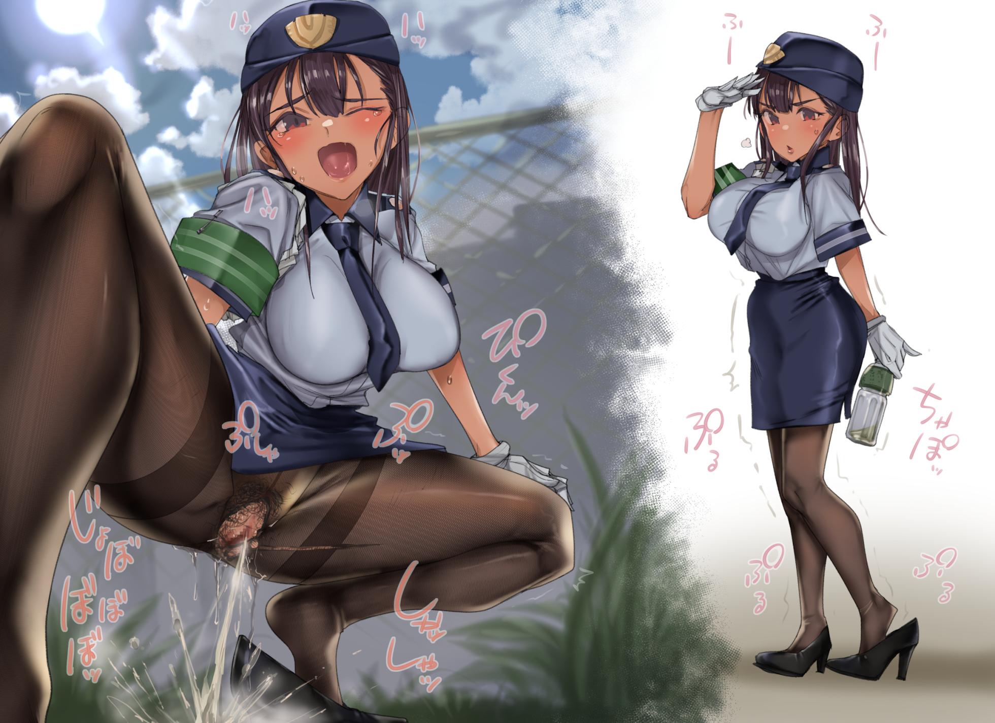 [Ushigoya. (Ushihashiru)] Muremure KuroSto Fukei-san Patrol-chuu! ~Sonna ni Dashitara Taiiho de Arimasu~ - Page 20