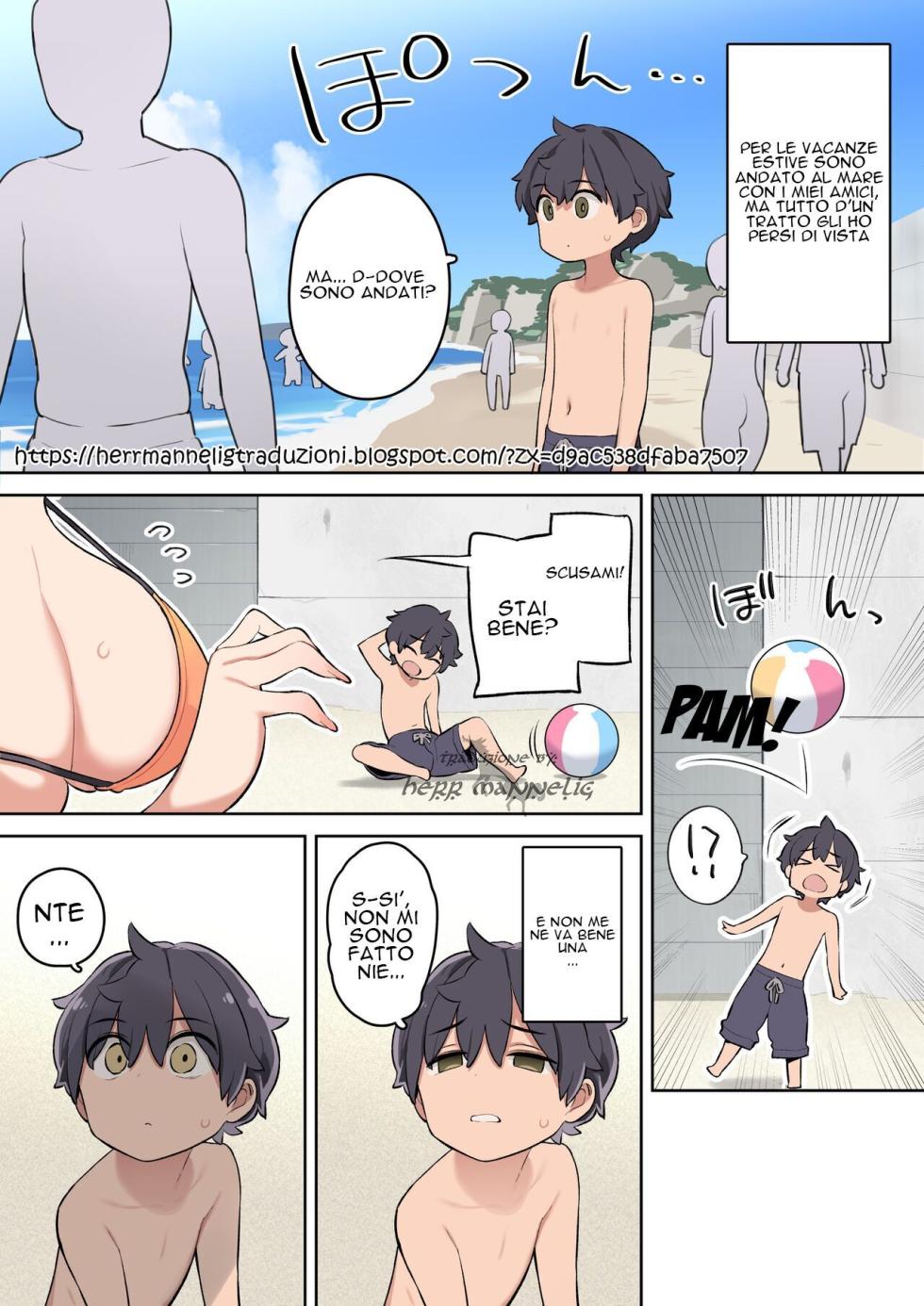 [Higuma-ya (Nora Higuma)] Moshi Umibe de Ecchi na Onee-san to Deattara | Ho incontrato una tettona in spiaggia [Italian] [Herr Mannelig] - Page 1