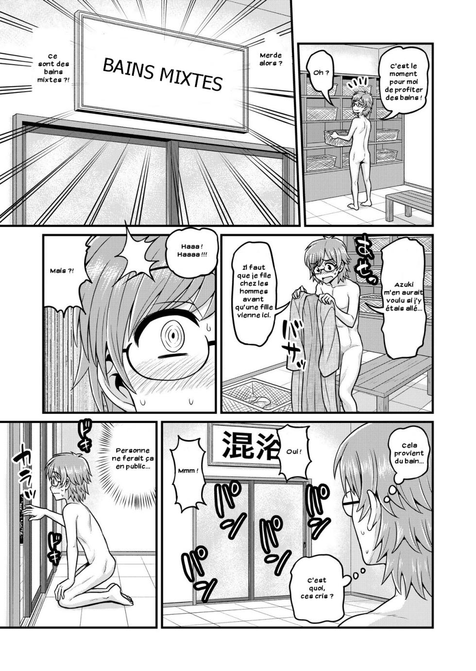 [Chimamire Yashiki (Gachonjirou)] Onsen Netorare Manga | Hot Spring Netorare Manga [French][Zer0] [Decensored] - Page 32