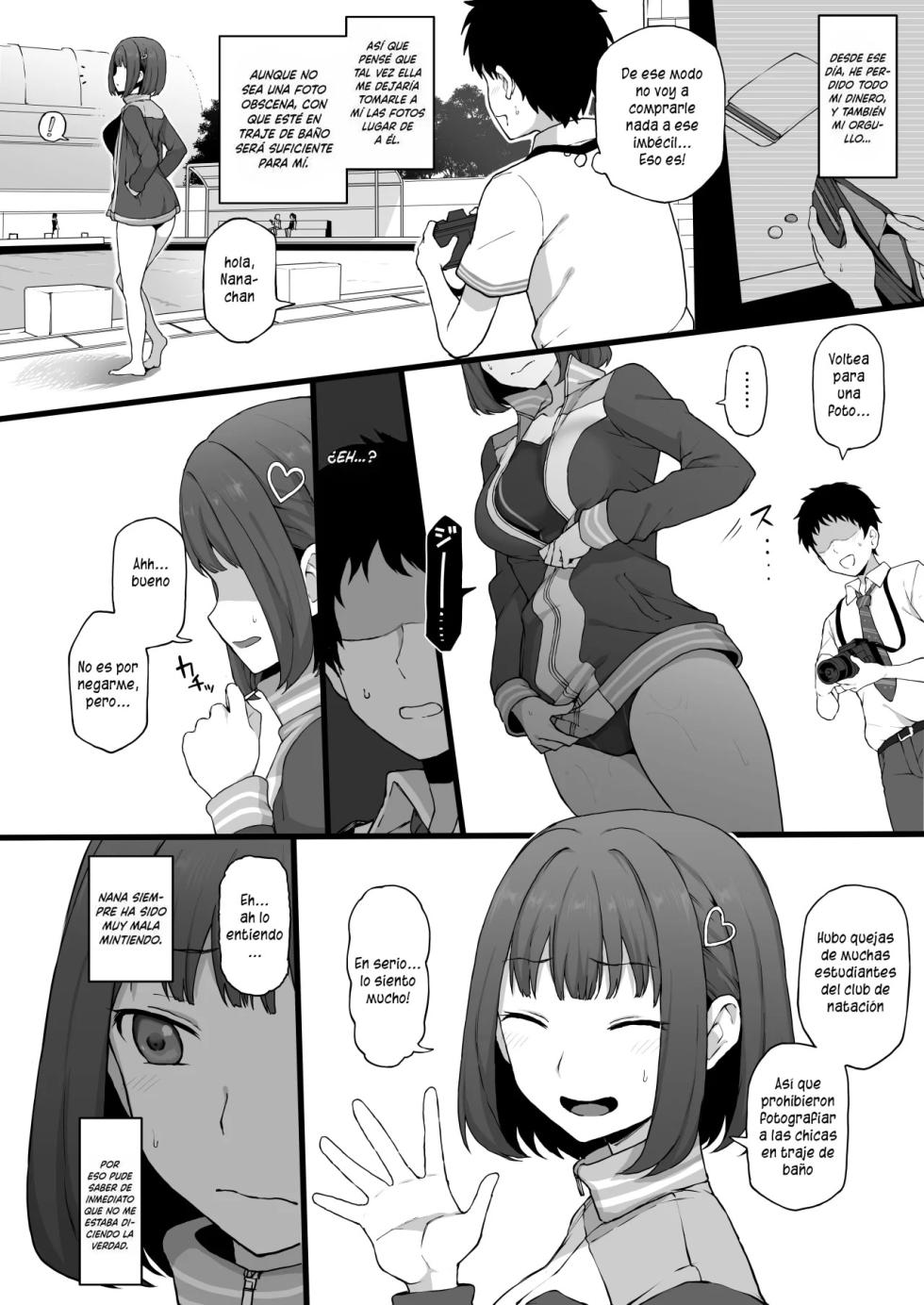 [Doushia (Terasu MC)] Yarichin kara Imouto to Osananajimi no Honnou Mukidashi na Shashin o Katte Shikoru Hon [Spanish] [ARCANGELXL SCAN] - Page 10