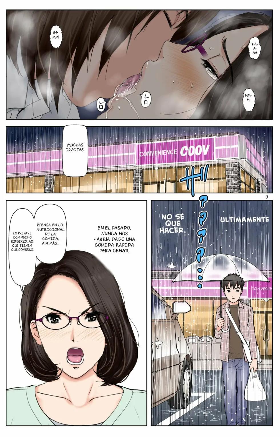 [Karukiya Company (Karukiya)] Tomohaha Gangu -Haha ga Aitsu no Omocha ni Ochiru made- ~Hiroki no Bijon~ | Cómo mi madre se convirtio en la esclava sexual de mi amigo 2 ~Vision de Hiroki~ [Spanish] [NTRFore] - Page 9