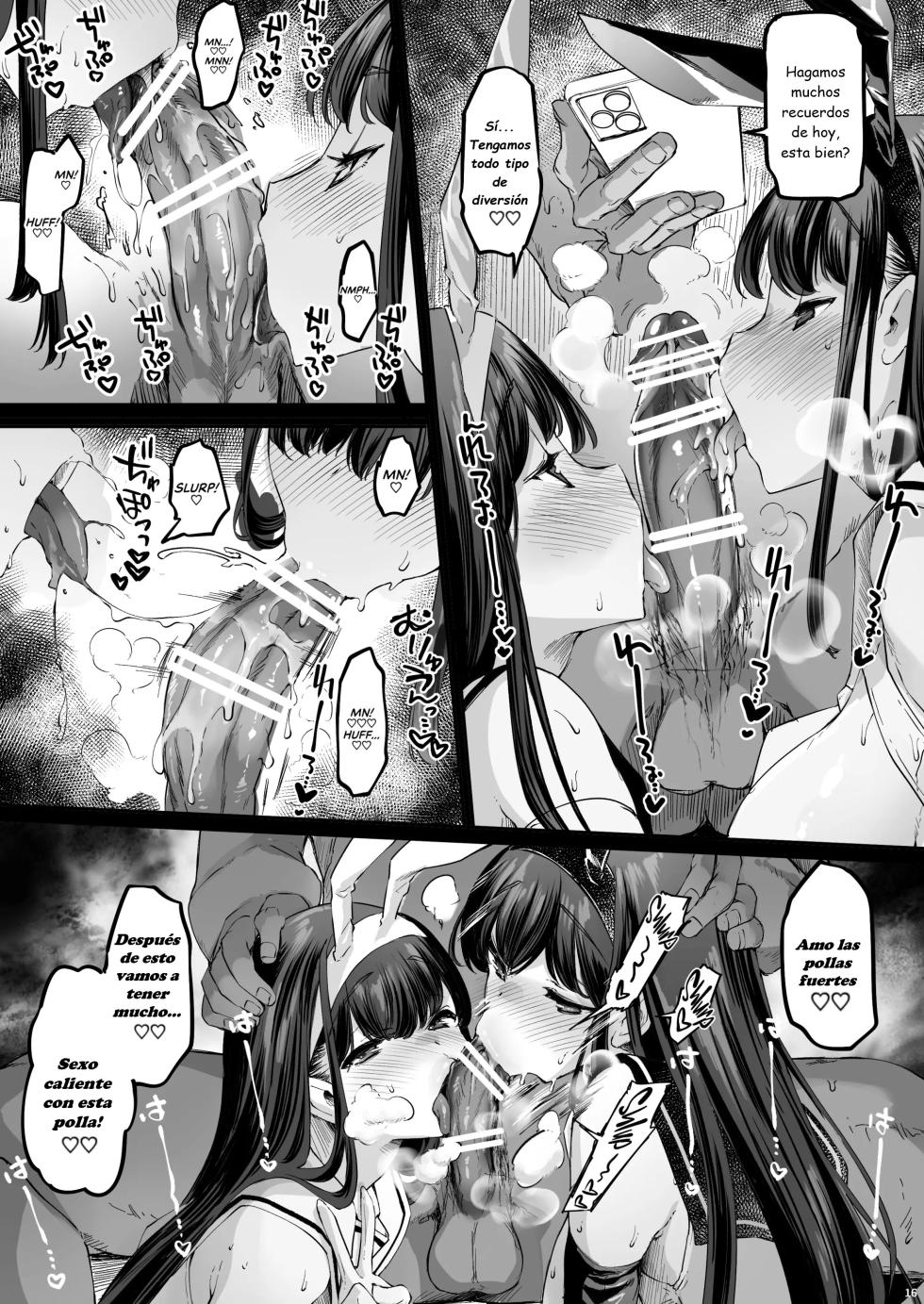 [Fujiya Honten (Thomas)] Nagaaai Chichi no Futago Shimai to Koubi Mokuteki Otomari Onsen | Noche en las aguas termales para coger a las gemelas de grandes tetas [Spanish] [Panther] [Digital] - Page 14